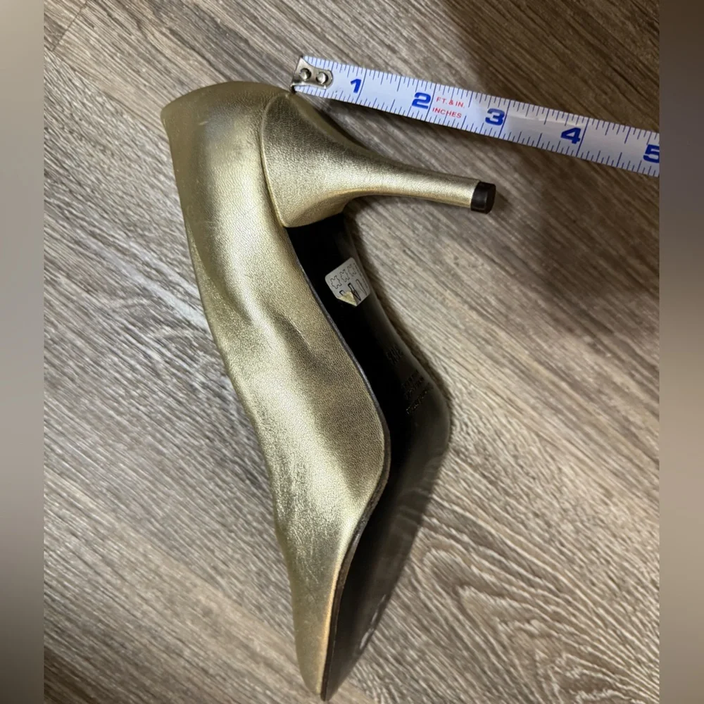 Gastone Lucioli‎ Shoes Women 6.5 Gold Italian Designer Leather Pumps 3